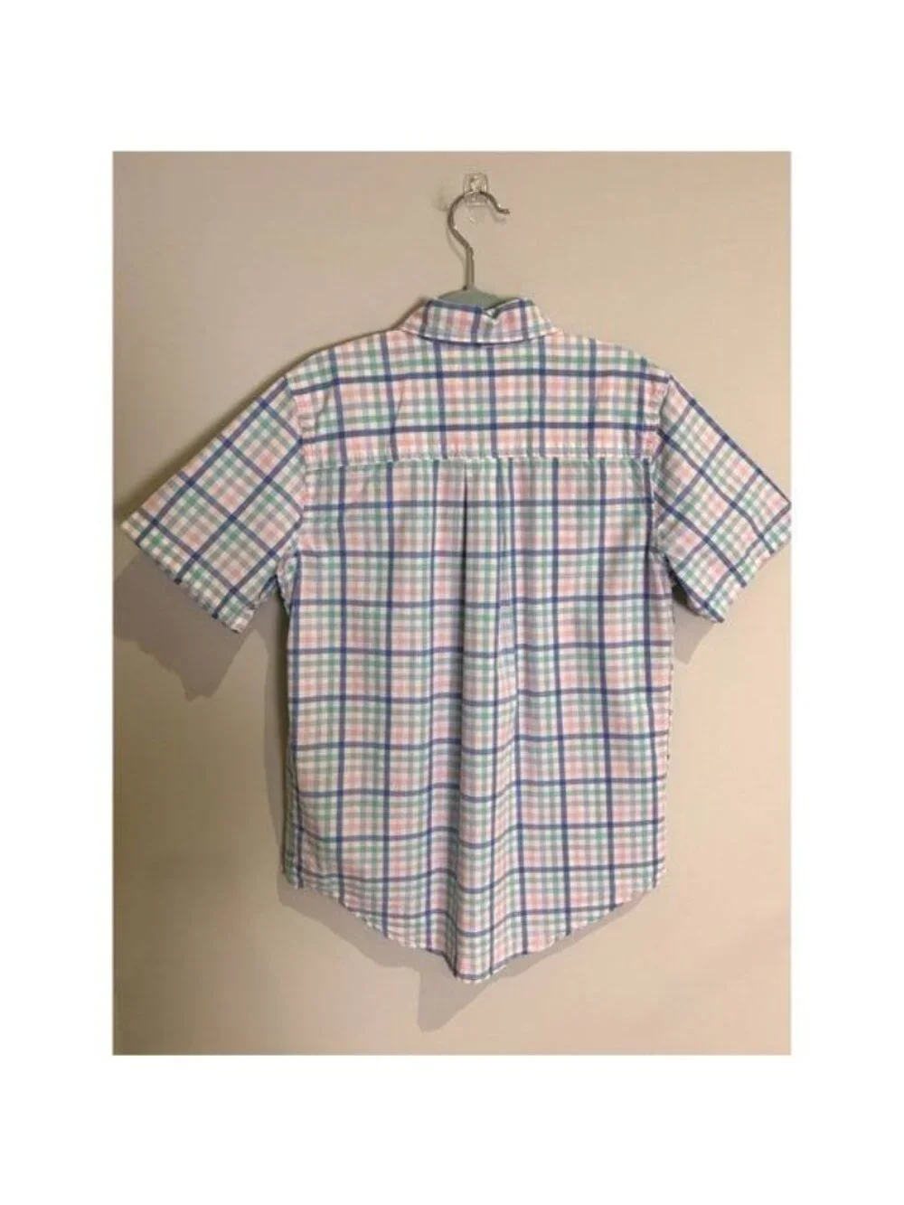 Children's Place Boys Button Down Shirt Size L 10/12 Pastel Striped Easter Sprin